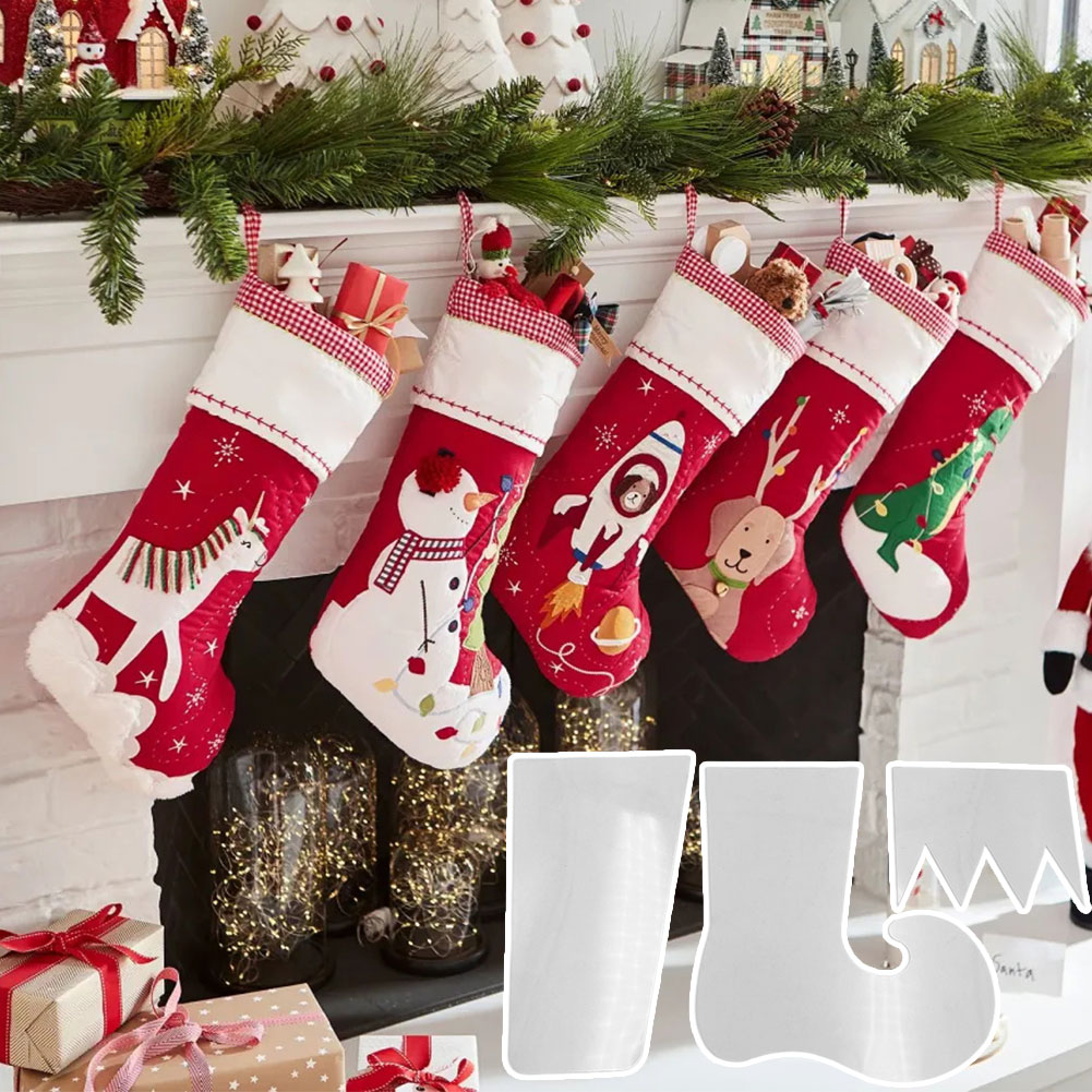 Embroidery Xmas Kits - Plantilla de medias de Navidad personalizada