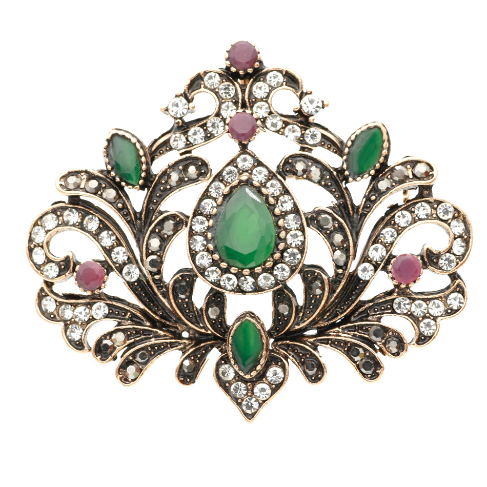 Embroidery Fonts - Broche Vintage turco para mujer, caftán