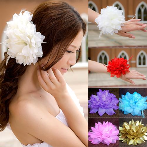 Embroidery Bracelet - Diadema de flores para fiesta de