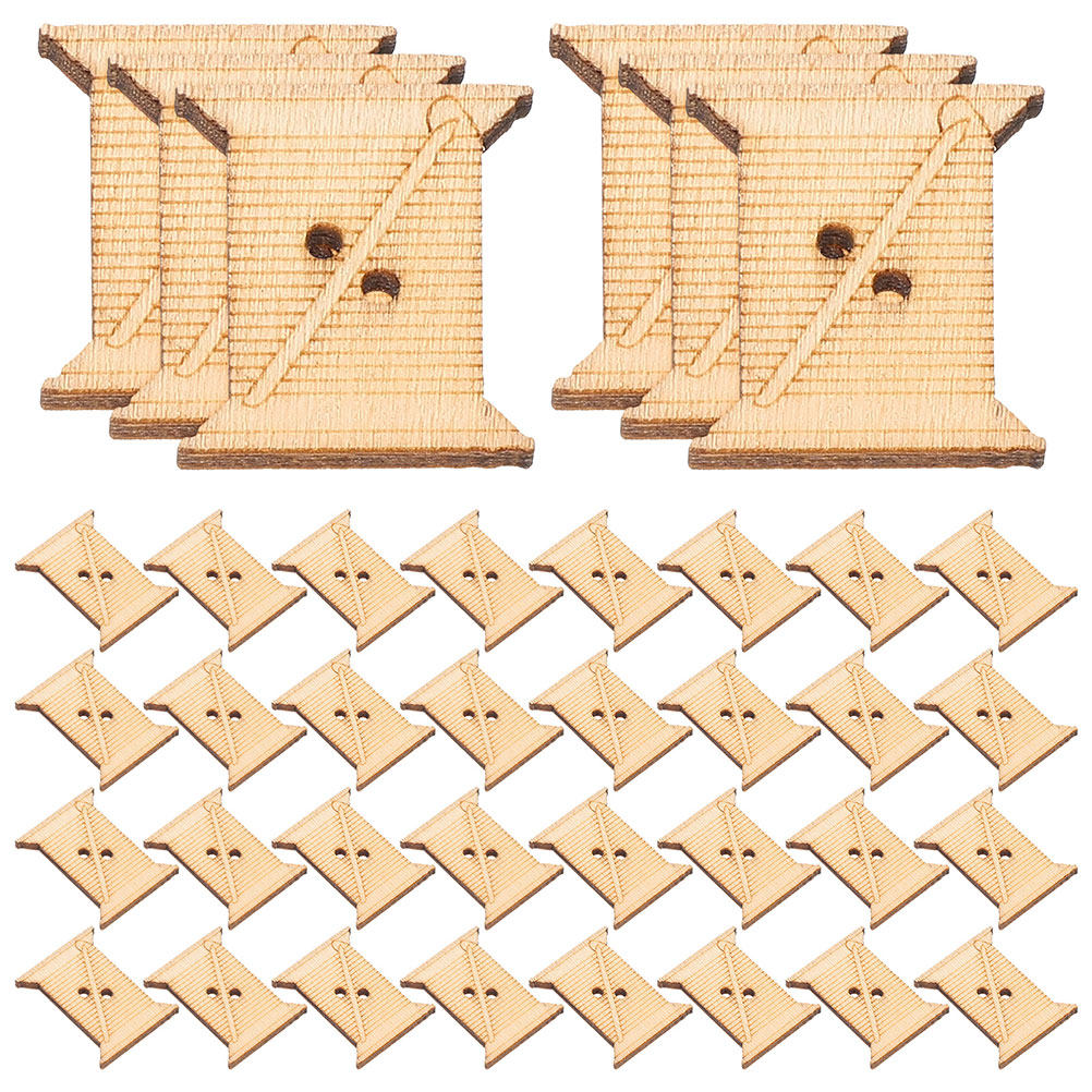 Embroidery Stitches - 100 Piezas de Bobinas de Madera