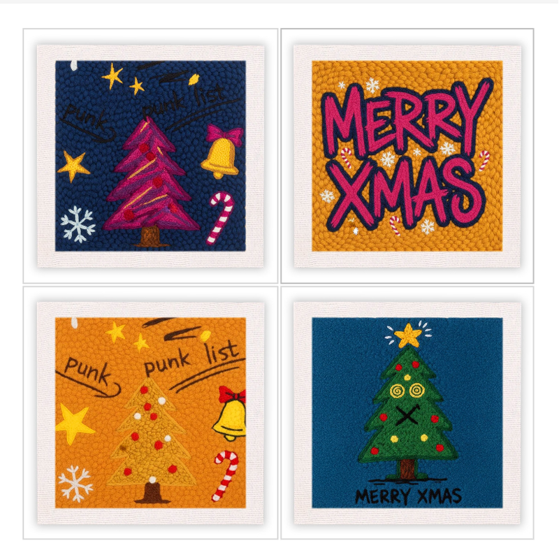 Embroidery Xmas Kits - Kit de aguja perforadora para árbol