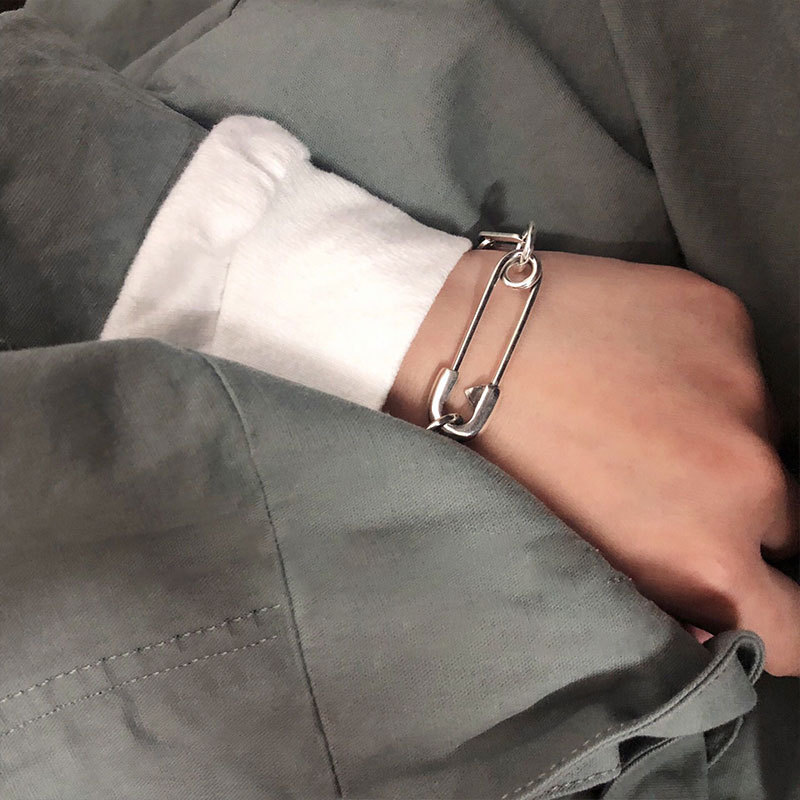 Embroidery Bracelet - Pulseras de cadena gruesa de Plata