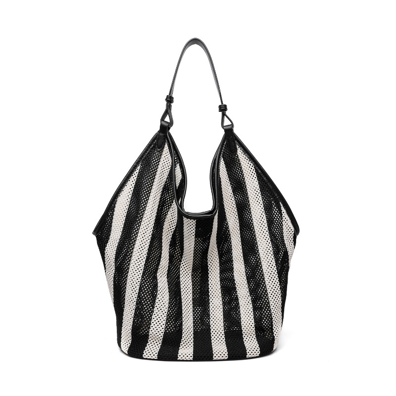 Bolso Tote Grande a Rayas Teji - Embroidery Motif reseña y precio