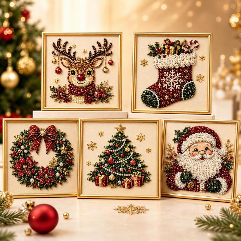 1 pieza de decoración de pared - Embroidery Xmas Kits reseña y precio