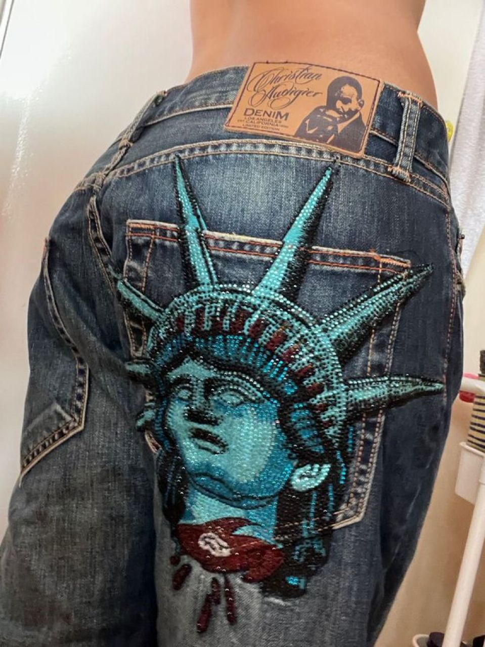 Pantalones Vaqueros Y2k Estilo - Embroidery Jeans Sakura reseña y precio