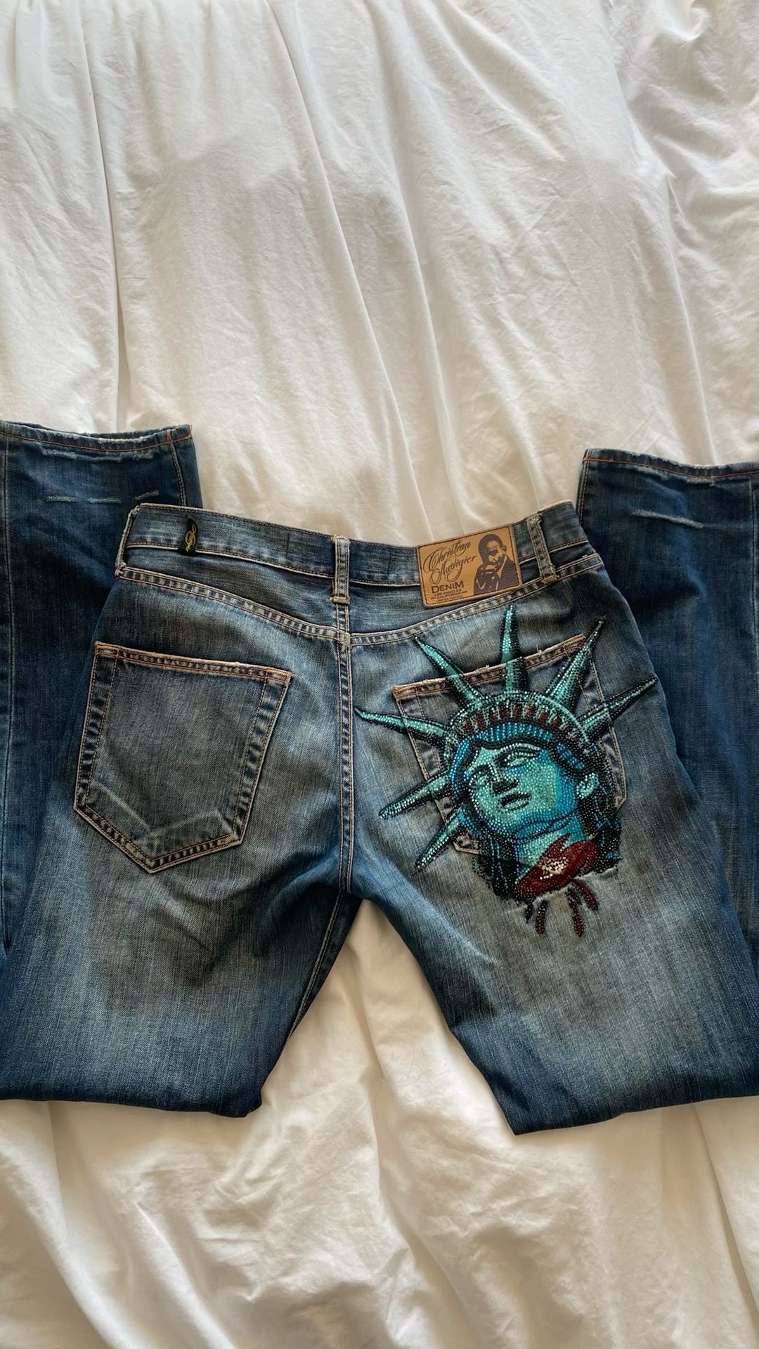 Pantalones Vaqueros Y2k Estilo - Embroidery Jeans Sakura reseña y precio