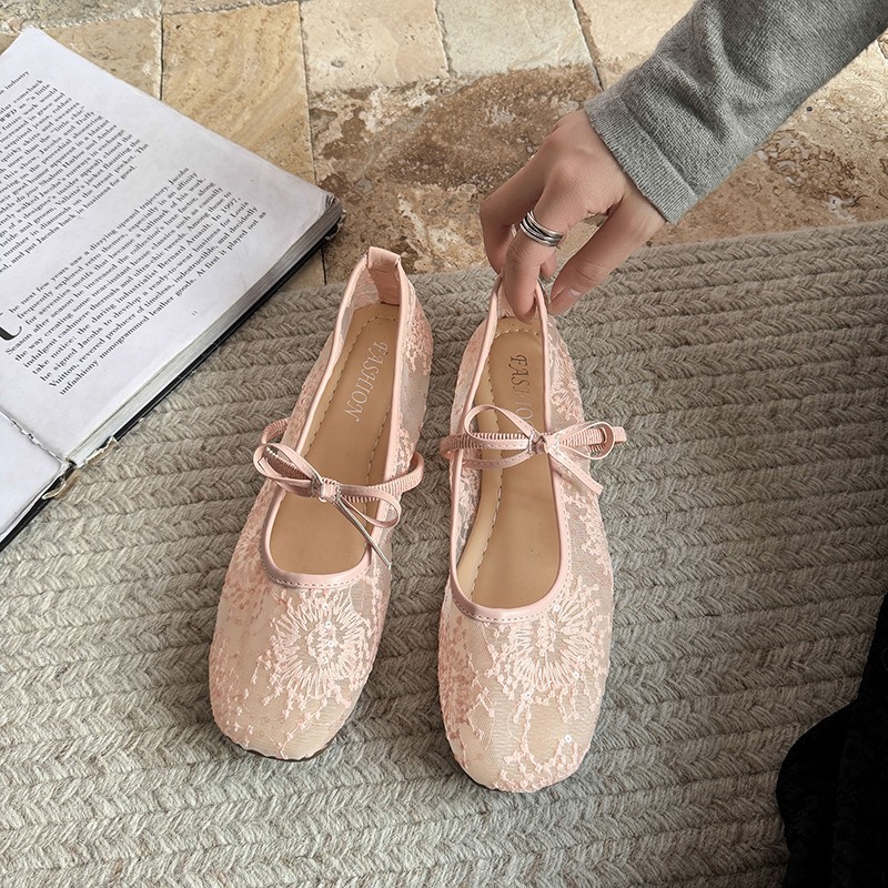 Zapatos planos de Ballet suave - Embroidery Canvas reseña y precio