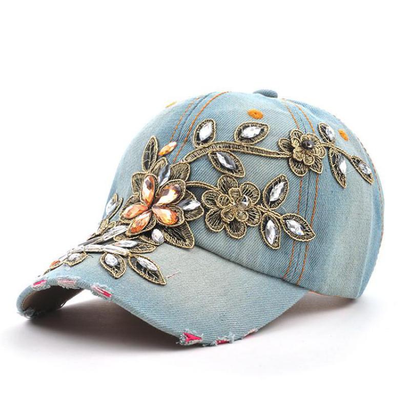 COKK gorra de béisbol para muj - Embroidery Jeans Sakura reseña y precio
