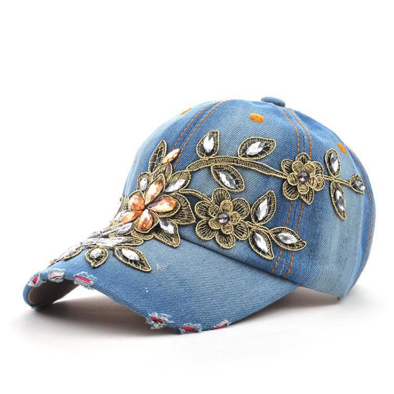 COKK gorra de béisbol para muj - Embroidery Jeans Sakura reseña y precio