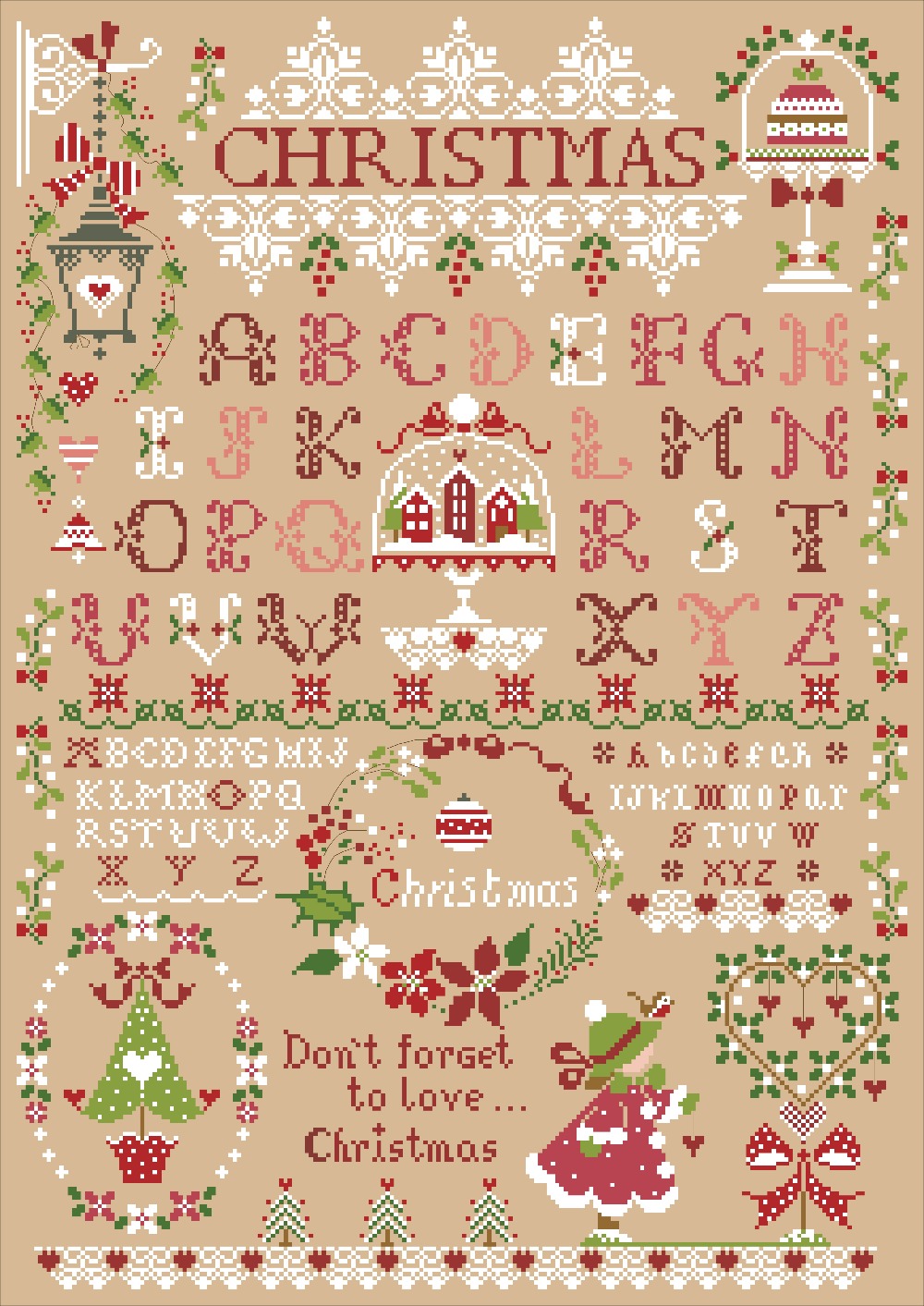Kit de punto de cruz de niña d - Embroidery Xmas Kits reseña y precio