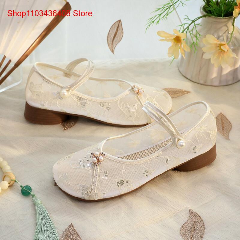 Nuevos Zapatos de Malla con Ta - Embroidery Canvas reseña y precio