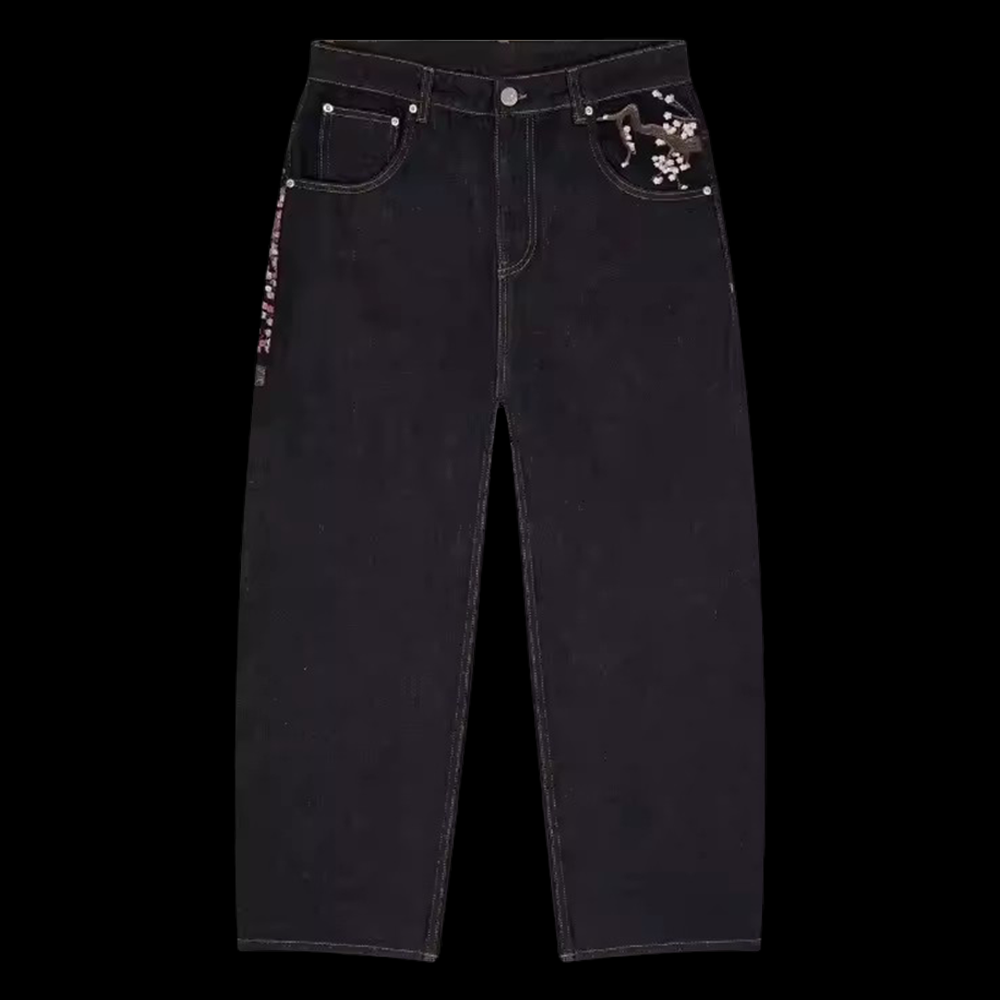 Pantalones Vaqueros Anchos Ret - Embroidery Jeans Sakura reseña y precio