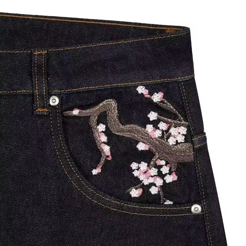 Pantalones Vaqueros Anchos Ret - Embroidery Jeans Sakura reseña y precio
