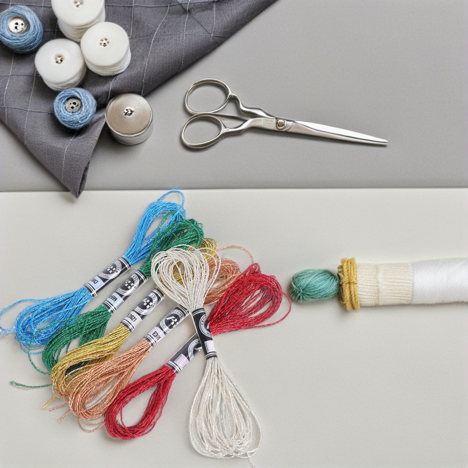 6 Piezas de Hilo Metálico de L - Embroidery Bracelet reseña y precio