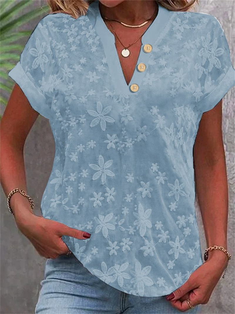 Camisa corta Blusa de encaje b - Embroidery Eyelet reseña y precio