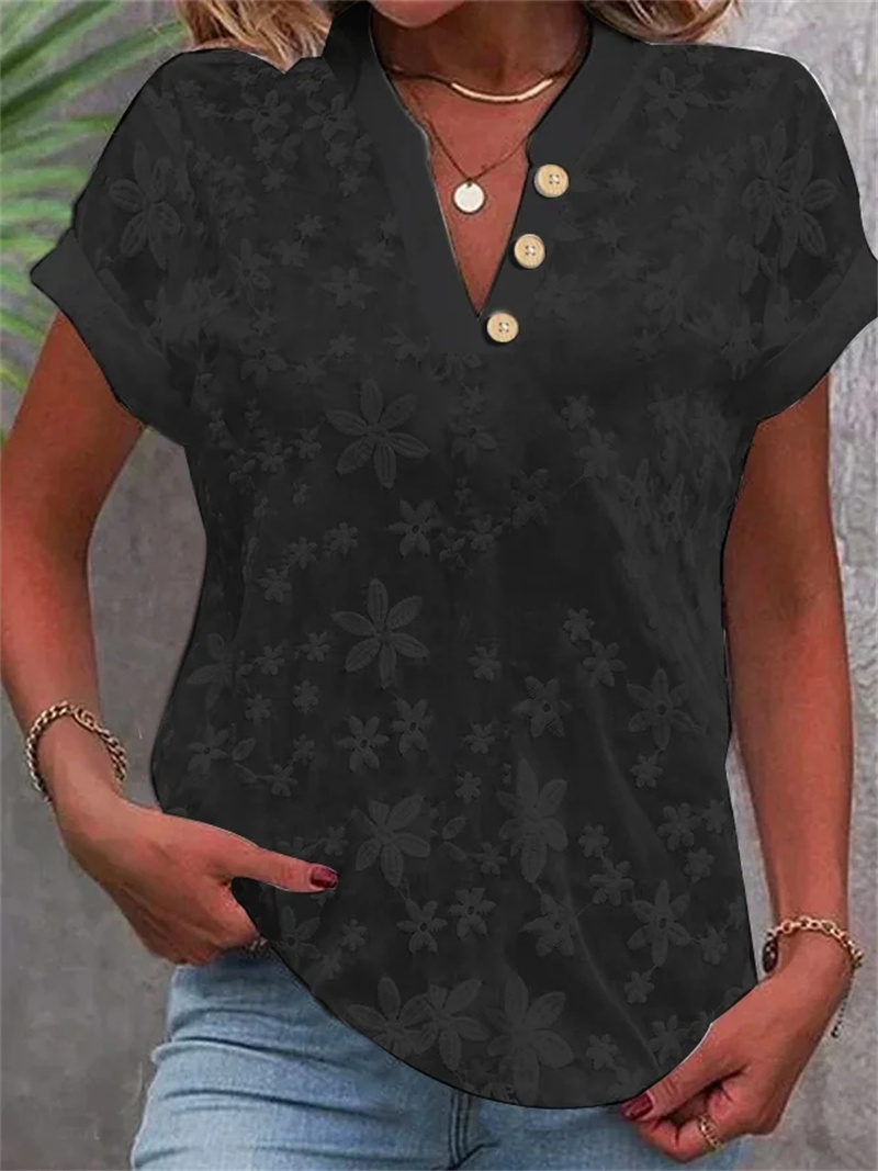 Camisa corta Blusa de encaje b - Embroidery Eyelet reseña y precio