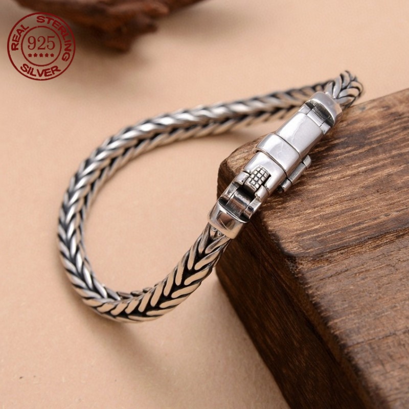 Pulsera de plata de ley S925 p - Embroidery Bracelet reseña y precio