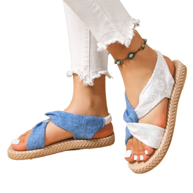 Sandalias Planas de Verano par - Embroidery Canvas reseña y precio
