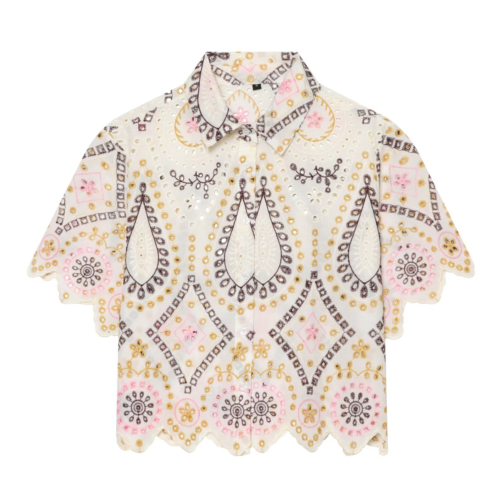 PRINTKAOIR Camisa de mujer con - Embroidery Eyelet reseña y precio