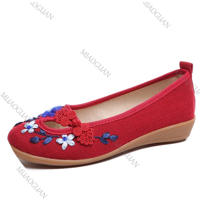 Zapatos de Plataforma con Cuña - Embroidery Canvas reseña y precio