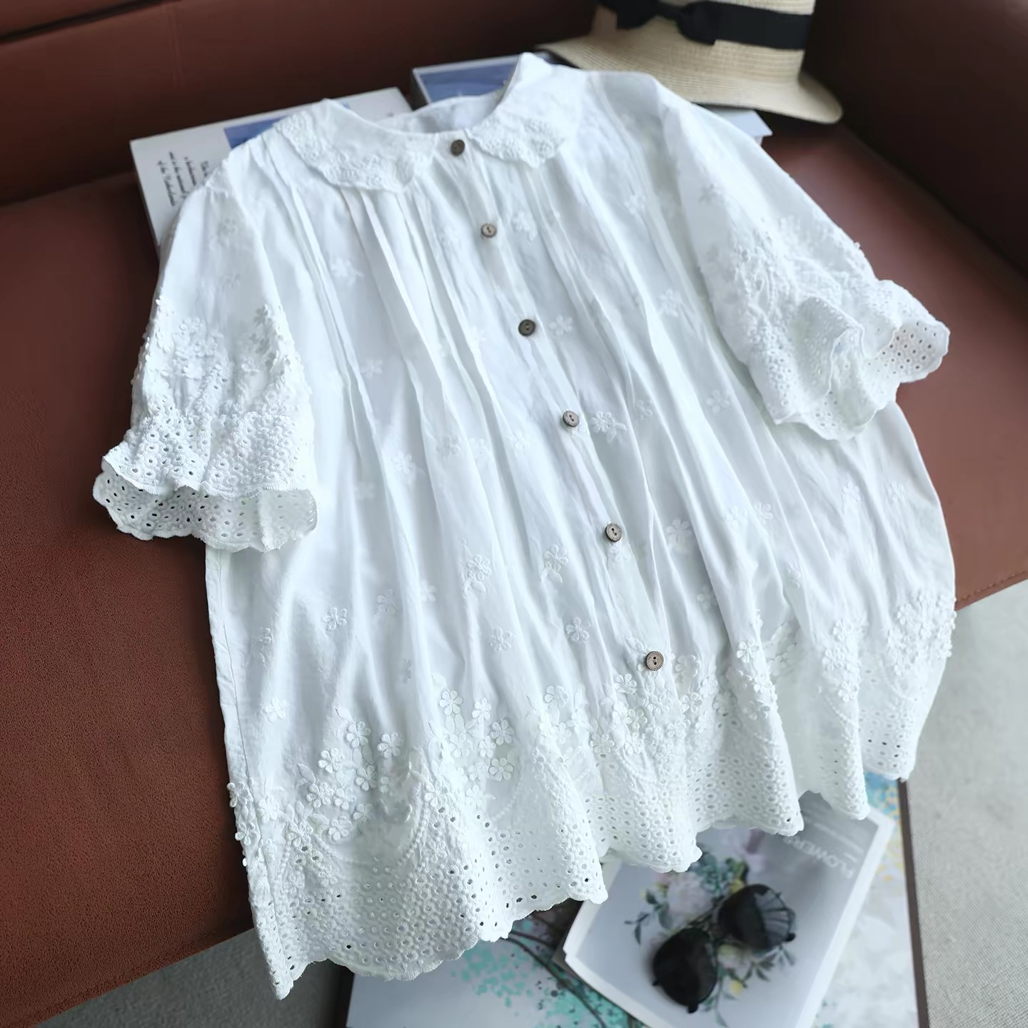 Blusa de Mujer 2026 con Cuello - Embroidery Eyelet reseña y precio