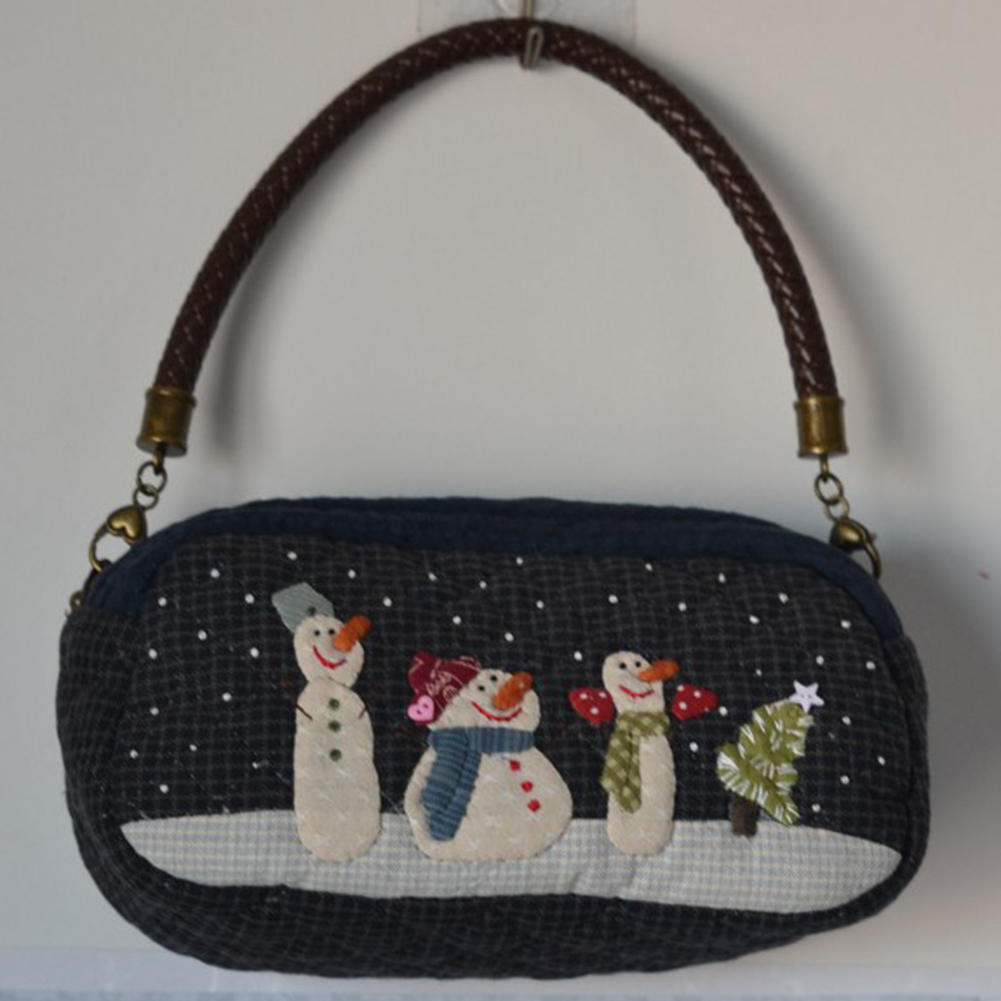 DIY bolso de hombro de nieve p - Embroidery Xmas Kits reseña y precio